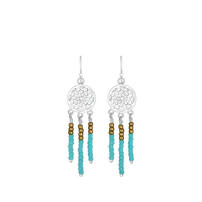 Afbeelding van Elli Dreamcatcher BOHO Oorbellen silvercoloured, Dames, Maat: One Size, Silver coloured