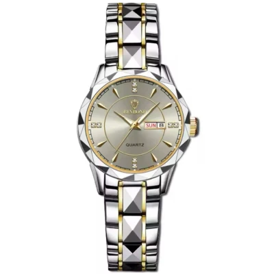 Afbeelding van Dameshorloge Polshorloge Cadeau Horloge Geschenkdoos Vrouwen zilver &amp; Goud Polsband Luxe Doos