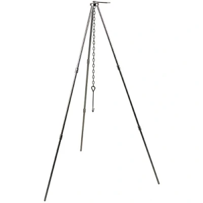 Afbeelding van MFH Fox Outdoor Compacte driepoot 80 cm. demontabel voor kookketel met ketting en haken