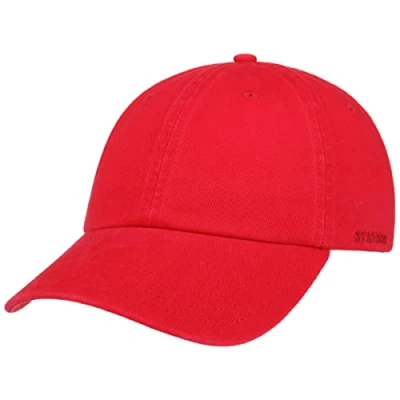 Afbeelding van Stetson Rector Honkbalpet voor heren/dames, zonnehoed van katoen (uv bescherming 40+), verstelbare katoenen pet (55 60 cm), baseballpet zomer / winter, Bordeaux