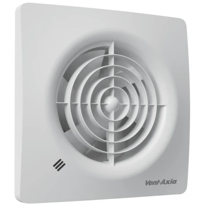 Afbeelding van Vent Axia Supra 125HT badkamerventilator toiletventilator met vochtsensor en timer, voorzien van trekkoord