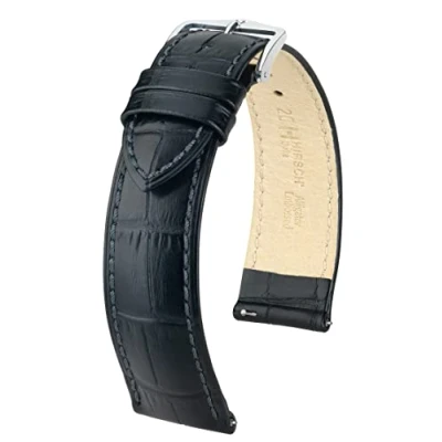 Afbeelding van Hirsch Strap Duke L (Bandbreedte: 18 mm) Zwart