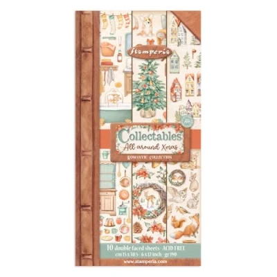 Afbeelding van Stamperia All Around Christmas Collectables 6x12 Inch Paper Pack (SBBV24)