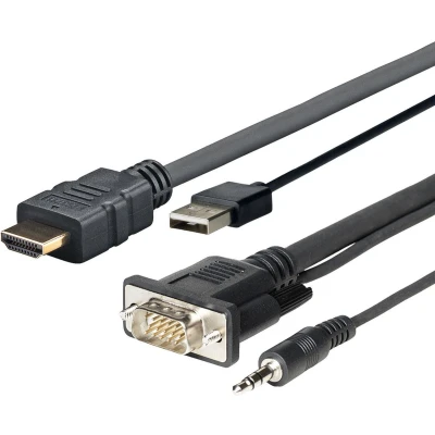 Afbeelding van Vivolink PROHDMIMVGA2 HDMI kabel 2 m Type A (Standaard) Zwart