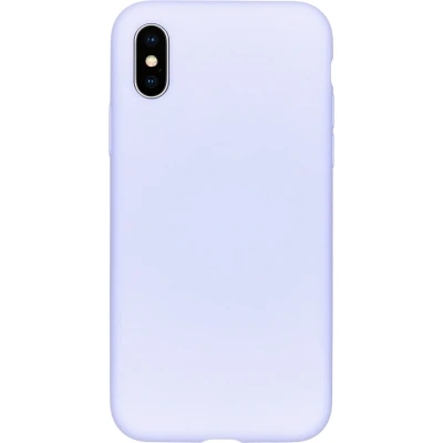 Afbeelding van Accezz Hoesje Geschikt voor iPhone Xs / X Siliconen Liquid Silicone Backcover Paars