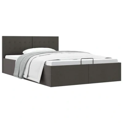 Afbeelding van vidaXL Bedframe Donkergrijs 120 x 200 cm