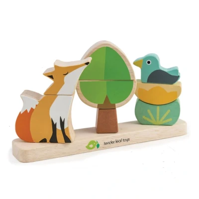 Afbeelding van Tender leaf toys magnetische stapeltoren vos