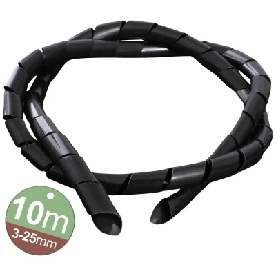 Afbeelding van Quadrios 2111C144 Spiraalslang 3 tot 25 mm Zwart 1 set(s)