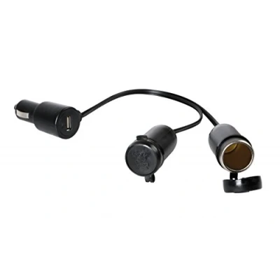 Afbeelding van 2 weg aanstekerdoos + USB 12/24 V