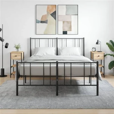Afbeelding van vidaXL Nachtkastjes 2 st 34x36x70 cm bewerkt hout sonoma eikenkleurig