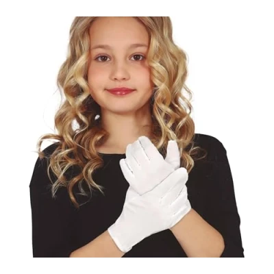 Afbeelding van Fiestas Guirca Handschoenen wit 17 cm kinderen Halloween accessoires verkleden