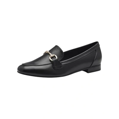 Afbeelding van Marco Tozzi Instappers, Dames, Maat: 38, Black/gold Hoogwaardig imitatieleer