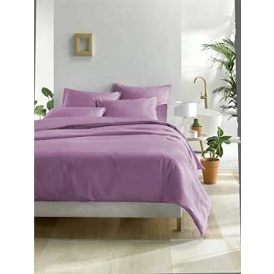 Afbeelding van De Witte Lietaer Dekbedovertrek Katoen Satijn Olivia Lits Jumeaux 240 x 220 cm Roze