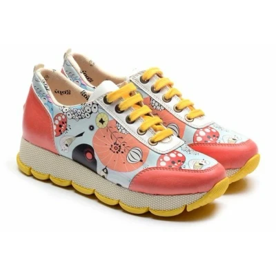 Afbeelding van Goby Funky Colorful Sneakers Vegan Leer Handgemaakt Maat 38
