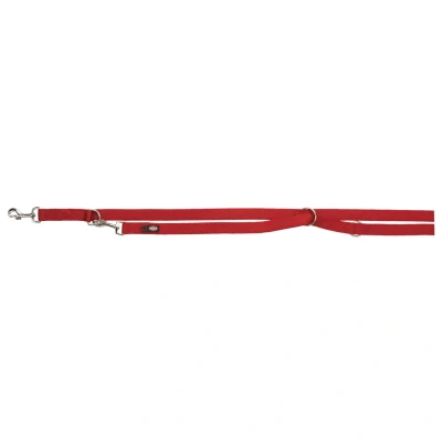 Afbeelding van Trixie Hondenriem Premium Dubbelgestikt Verstelbaar Rood 200X2 CM (396194)