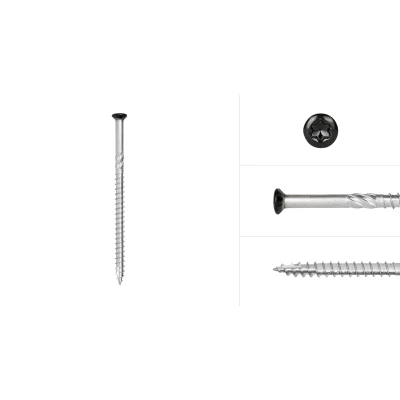 Afbeelding van Wovar Tuinschroeven Zwart RVS 410 4 x 80 mm Torx 20 met snijpunt Doos 200 Stuks Houtschroeven