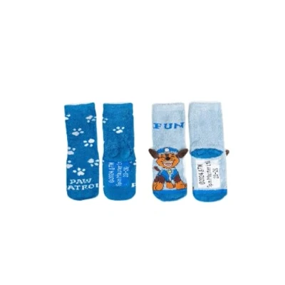 Afbeelding van United Labels Paw Patrol Set van 2 paar 3D ABS knusse sokken voor jongens Pluizige wintersokken antislip Warme Blauw, Blauw