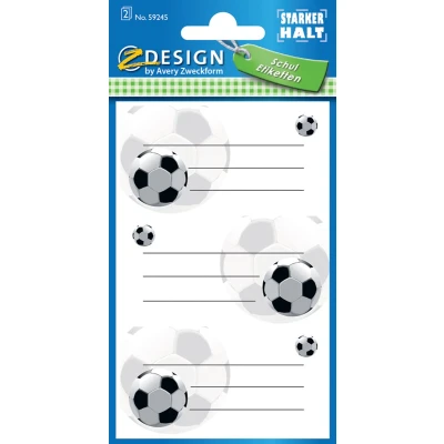 Afbeelding van AVERY Zweckform 59245 Boeklabels, voetbalmotief, 6 stuks