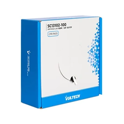 Afbeelding van Vultech SC13102 100 LAN kabelspoel, 5E FTP wit