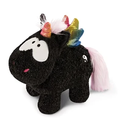 Afbeelding van NICI Doudou Rainbow Yin 32 cm pluche eenhoorn voor meisjes, jongens en baby&#039;s pluizig dier om te knuffelen spelen knuffeldier