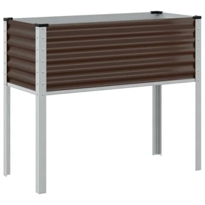 Afbeelding van vidaXL Plantenbak 100x41x90 cm staal bruin