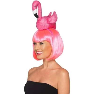 Afbeelding van Smiffys Luau Hawaïaanse flamingo haarband dierenkostuum accessoire