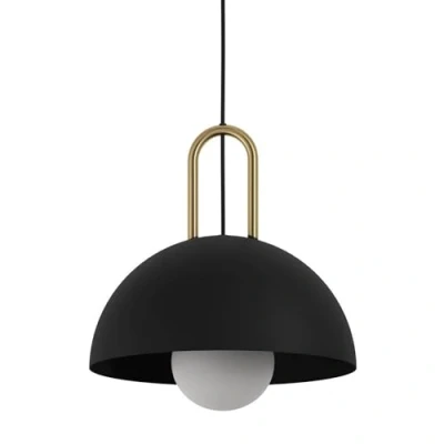 Afbeelding van Eglo Hanglamp Calmanera 1x Zwart Goud