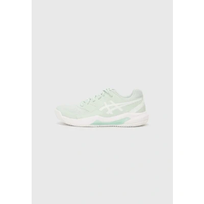 Afbeelding van Asics GEL Dedicate 8 CLAY Tennisschoenen voor kleibanen, Dames, Maat: 37, Lichen rock/white Imitatieleer/ textiel