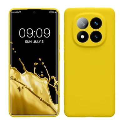 Afbeelding van kwmobile telefoonhoesje geschikt voor Xiaomi Redmi Note 14 Pro+ 5G / Pro Plus Hoesje smartphone Precisie camera uitsnede In stralend geel