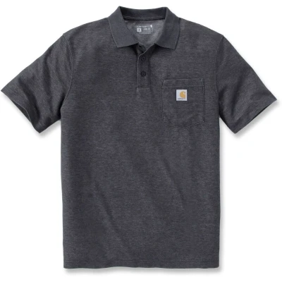 Afbeelding van Carhartt Poloshirt 106685 met borstzakje grijs mt. S