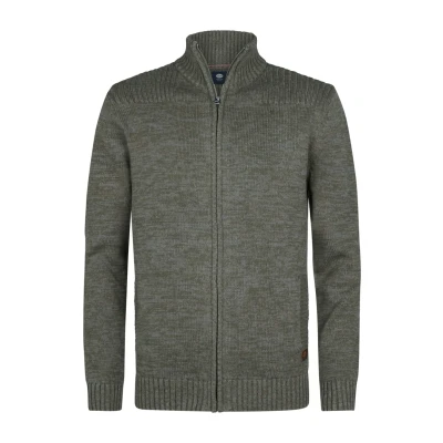 Afbeelding van Petrol Industries Heren Gebreid Vest Sleeping Bear Groen Maat S