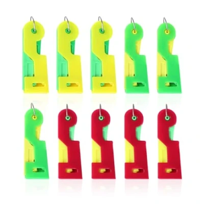 Afbeelding van HDGSAFD 10 stuks handinrijger naaldinrijger gereedschap naald inrijger plastic naaiaccessoires enkele
