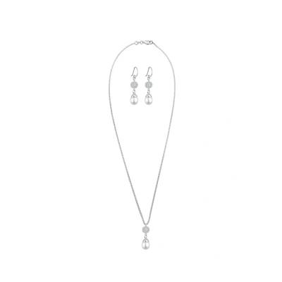 Afbeelding van Elli Jewelry SET Oorbellen, Dames, Maat: 45, Weiß