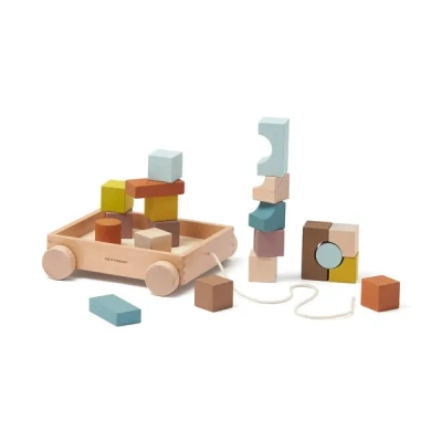 Afbeelding van Kids Concept blokkenkar Neo naturel
