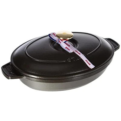 Afbeelding van Staub Warm bord ovaal 23 x 17 cm zwart 1 l