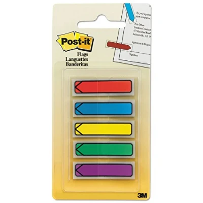 Afbeelding van Post it Index Pijltjes, Blister Met 5 Kleuren, 24 Blaadjes Per Kleur