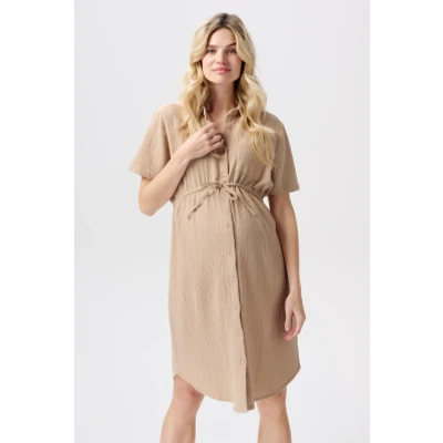 Image de Zwangerschapsjurk met voedingsfunctie Jamaira White Pepper XL