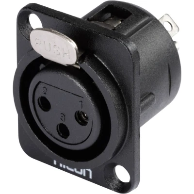 Afbeelding van Hicon XLR mounting plug 3pin HI X3DF M