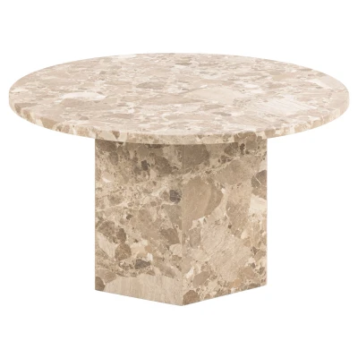 Afbeelding van Hjem Interiors Aya Ronde Salontafel Latte Marmer