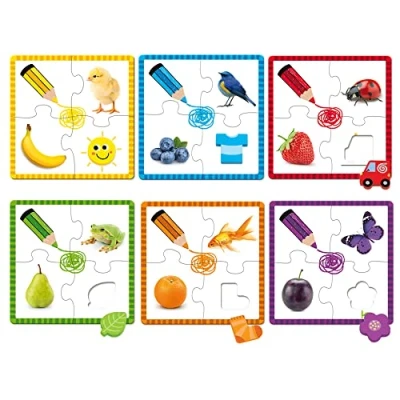 Afbeelding van Jumbo Goula Kleurenpuzzels Dieren 6x4 stukjes Kinderpuzzel