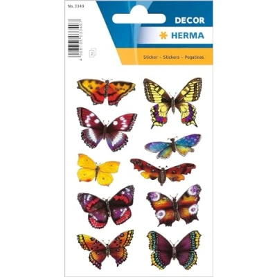 Afbeelding van Haza Original Stickers Vlinder 20 Stuks Multicolor