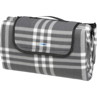 Afbeelding van Relaxdays Picknickkleed grijs wit geruit 200x200 cm picknicklaken kampeerkleed