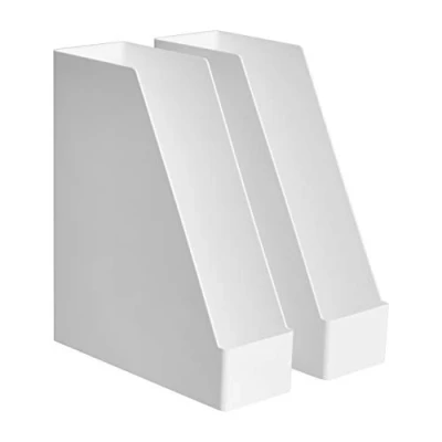 Afbeelding van amazonbasics plastieken verzamelaar tijdschriftenrek , wit, 2 stuks