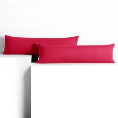 Afbeelding van DecoKing 2 kussenslopen 20 x 145 cm, jerseykatoen, rits, roze, barnsteen, stuks