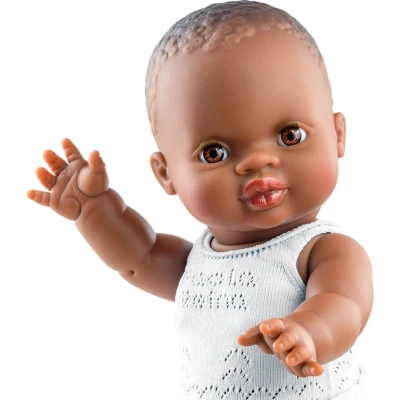 Afbeelding van Paola Reina Gordi babypop donker meisje met ondergoed 34cm