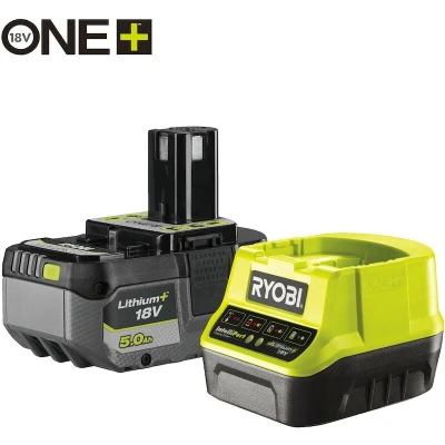 Afbeelding van RYOBI RC18120 150X accustartset met 1x RB18L50 accu 18 V 5.0 Ah en accusnellader
