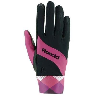 Image de Roeckl Gants Martingal Noir/Posh Pink 7,5