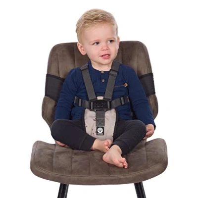 Afbeelding van Dooky Travel chair Meeneem Reis Kinderstoel Beige Leaves 6 36 maanden 5 punts harnasgordel Compact opvouwbaar