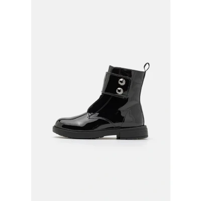 Afbeelding van Geox Eclair GIRL Veterboots voor kinderen, Maat: 35, Black Hoogwaardig imitatieleer