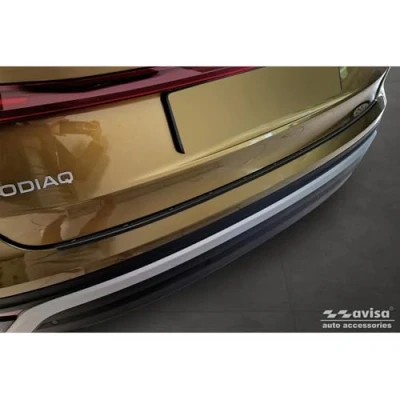 Afbeelding van Achterbumperbescherming roestvrij staal zwart compatibel met Skoda Kodiaq II (PS7) 2024 &#039;Ribs&#039;
